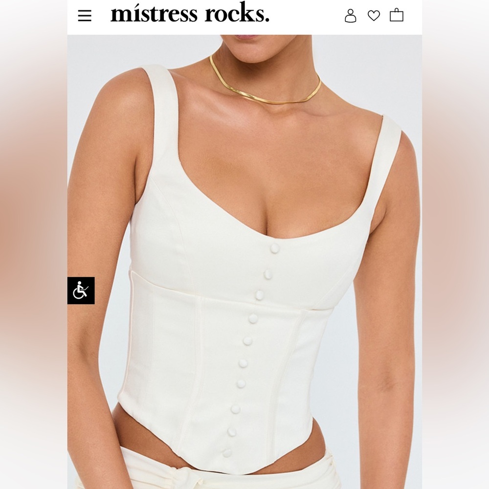 Mistress Rocks Ivory Satin Corset Size XS - Worn Once!